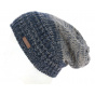 Blue & Grey Brighton Long Acrylic Beanie - Barts