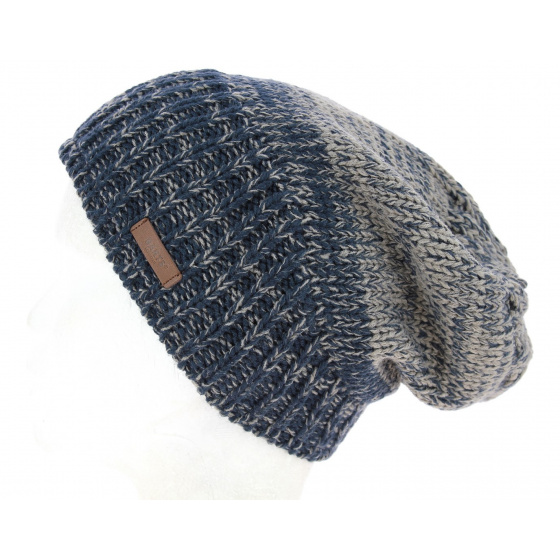 Blue & Grey Brighton Long Acrylic Beanie - Barts