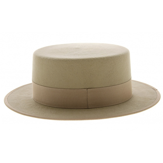 Wool Felt Boater Hat - Traclet Wool Felt Boater Hat - Traclet
