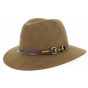Indiana Fedora Hat in Taupe Wool Felt - Traclet