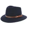 Chapeau Fedora Jamer Feutre Laine Bleu Marine- Traclet Reference : 6597 | Chapellerie Traclet