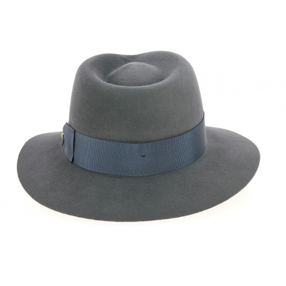 Chester Grey Fur Felt Fedora Hat - Traclet