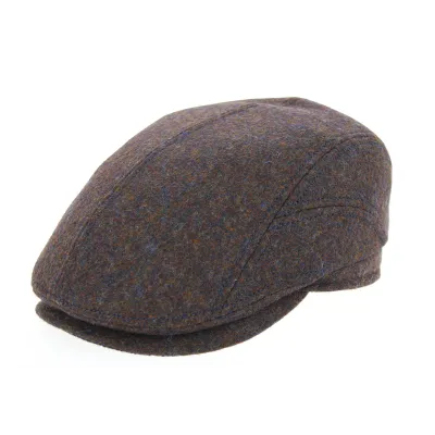 Belvedere Rounded Cap in Heathered Brown Wool - Göttmann Reference: 2844 | Traclet Hat Shop