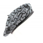 Louison Chevron Black & Gray Beret - Mtm