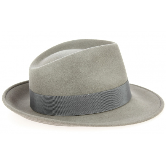 Chapeau Fedora Feutre Laine Perle - Traclet Chapeau Fedora Feutre Laine Perle - Traclet