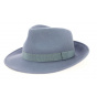 Grey Sky Wool Felt Fedora Hat - Traclet