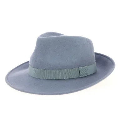 Traclet Grey Sky Wool Felt Fedora Hat Reference: 3796 | Traclet Hat Shop