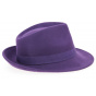 Grape Wool Felt Fedora Hat - Traclet