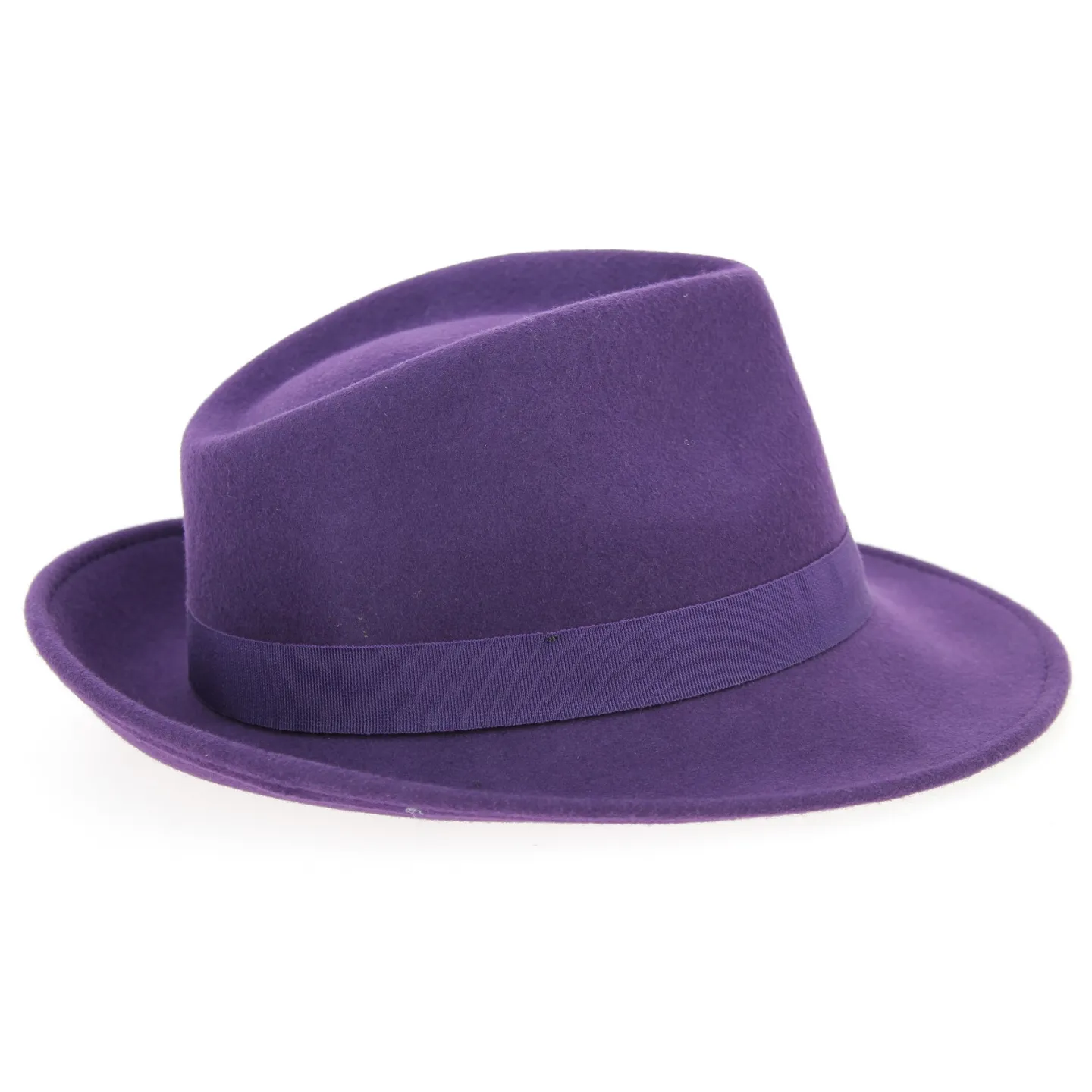 Chapeau Fédora Feutre Laine Raisin- Traclet Reference : 7916 | Chapellerie Traclet