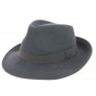 Anthracite Wool Felt Fedora Hat - Traclet