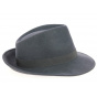 Anthracite Wool Felt Fedora Hat - Traclet