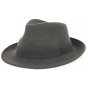 Mouse Grey Wool Felt Fedora Hat - Traclet