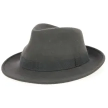 Chapeau Fedora Feutre Laine Gris Souris- Traclet  Reference : 9823 | Chapellerie Traclet