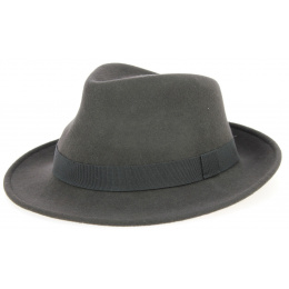 Fedora Hat Wool Felt Grey Mouse - Traclet