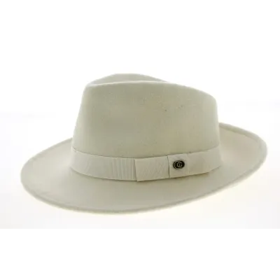 Cream Wool Felt Fedora Hat - Traclet  Reference: 9827 | Traclet Hatters