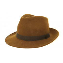 Chapeau Fedora Feutre Laine Moka- Traclet