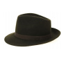 Brown Wool Felt Fedora Hat - Traclet