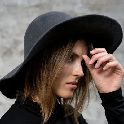 Capeline Feutre laine noir - Carnaby Reference : 5785 | Chapellerie Traclet