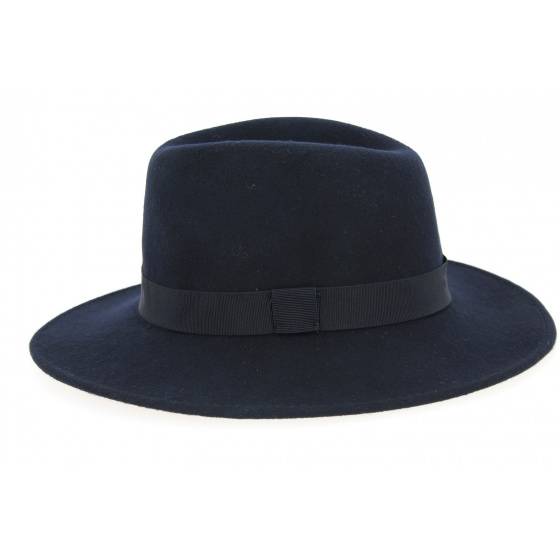 Chapeau Traveller Indiana Feutre laine marine - Traclet