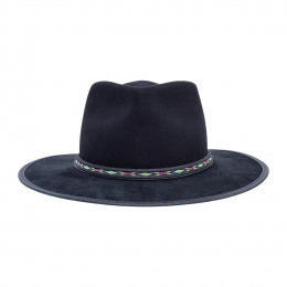 Chapeau Traveller Bushwick Laine & Cuir Noir- American Hat Makers