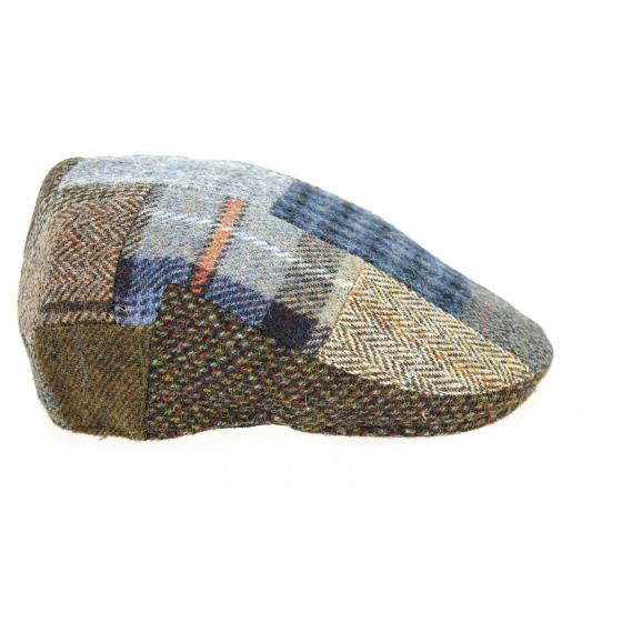 Foresta Patchwork Harris Tweed Wool Flat Cap - Traclet