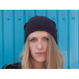 Black Cashmere Beanie - Traclet