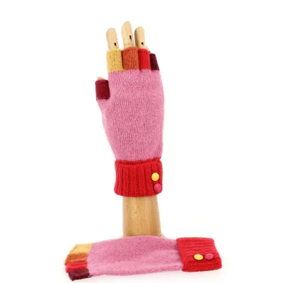 Traclet Multicolored Wool Angorina Fingerless Gloves Reference: 8501 | Traclet Hat Shop