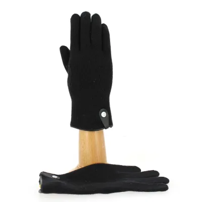Gants Tactiles Séville Laine & cachemire Noir - Traclet) Reference : 1306 | Chapellerie Traclet