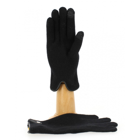 Seville Touchscreen Gloves Wool & Cashmere Black - Traclet Seville Touchscreen Gloves Wool & Cashmere Black - Traclet