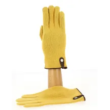 Seville Touch Screen Wool & Cashmere Gloves Ochre/Brown - Traclet Reference: 8517 | Traclet Hat Shop