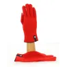 Seville Touch Screen Gloves Wool & Cashmere Red/Navy - Traclet Reference: 9845 | Traclet Hat Shop