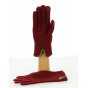 Seville Tactile Gloves Wool & Cashmere Bordeaux & Olive- Traclet