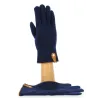 Gants Tactiles Séville Laine & Cachemire Marine/Marron- Traclet Reference : 9847 | Chapellerie Traclet