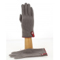 Seville Touch Screen Gloves Wool & Cashmere Taupe/Cherry - Traclet