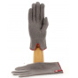 Seville Touch Screen Gloves Wool & Cashmere Taupe/Cherry - Traclet