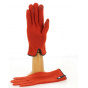 Seville Touchscreen Gloves Wool & Cashmere Terracotta/Navy - Traclet