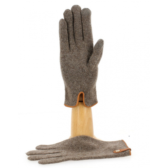 Seville Tactile Gloves Wool & Cashmere Mink/Brown - Traclet