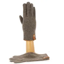 Seville Tactile Gloves Wool & Cashmere Mink/Brown - Traclet Reference: 9853 | Chapellerie Traclet