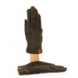 Men's Suede Leather & Wool Gloves Brown - Traclet 