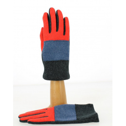Women's ZigZag Tactile Gloves Red- Traclet