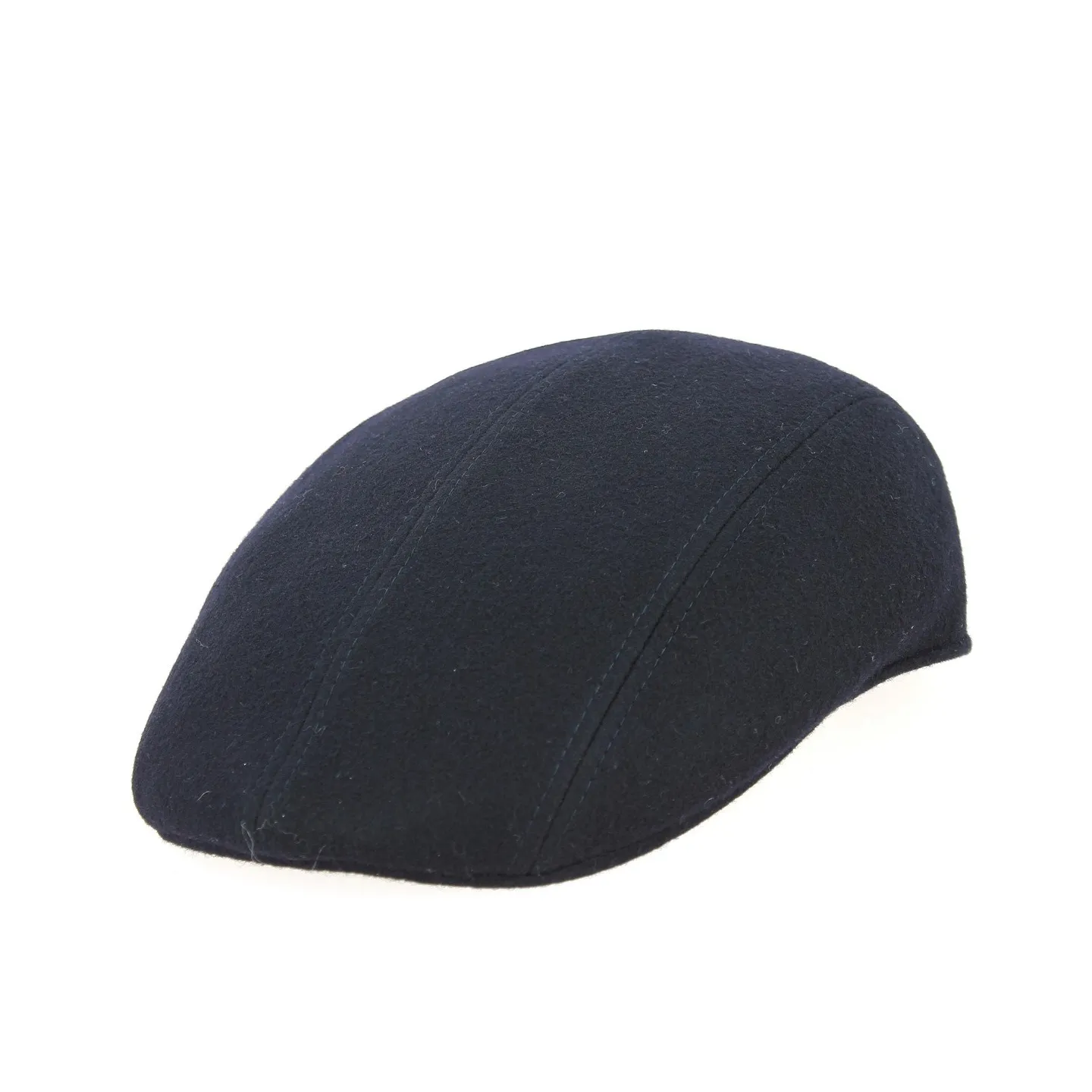 Navy Blue Wool Stripe Domed Cap - Traclet Reference: 9863 | Chapellerie Traclet