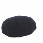 Navy Blue Wool Stripe Domed Cap - Traclet