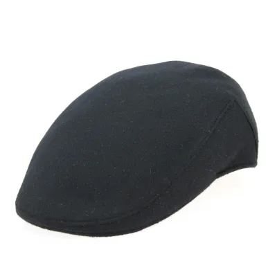 Casquette Plate Tarente Cachemire Noire- Traclet Reference : 9864 | Chapellerie Traclet