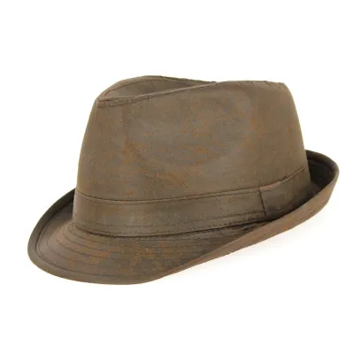 Brown Cotton Fajolles Trilby Hat - Traclet Reference: 3345 | Traclet Hat Shop