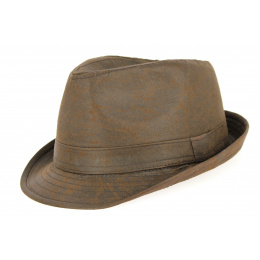 Brown Cotton Fajolles Trilby Hat - Traclet