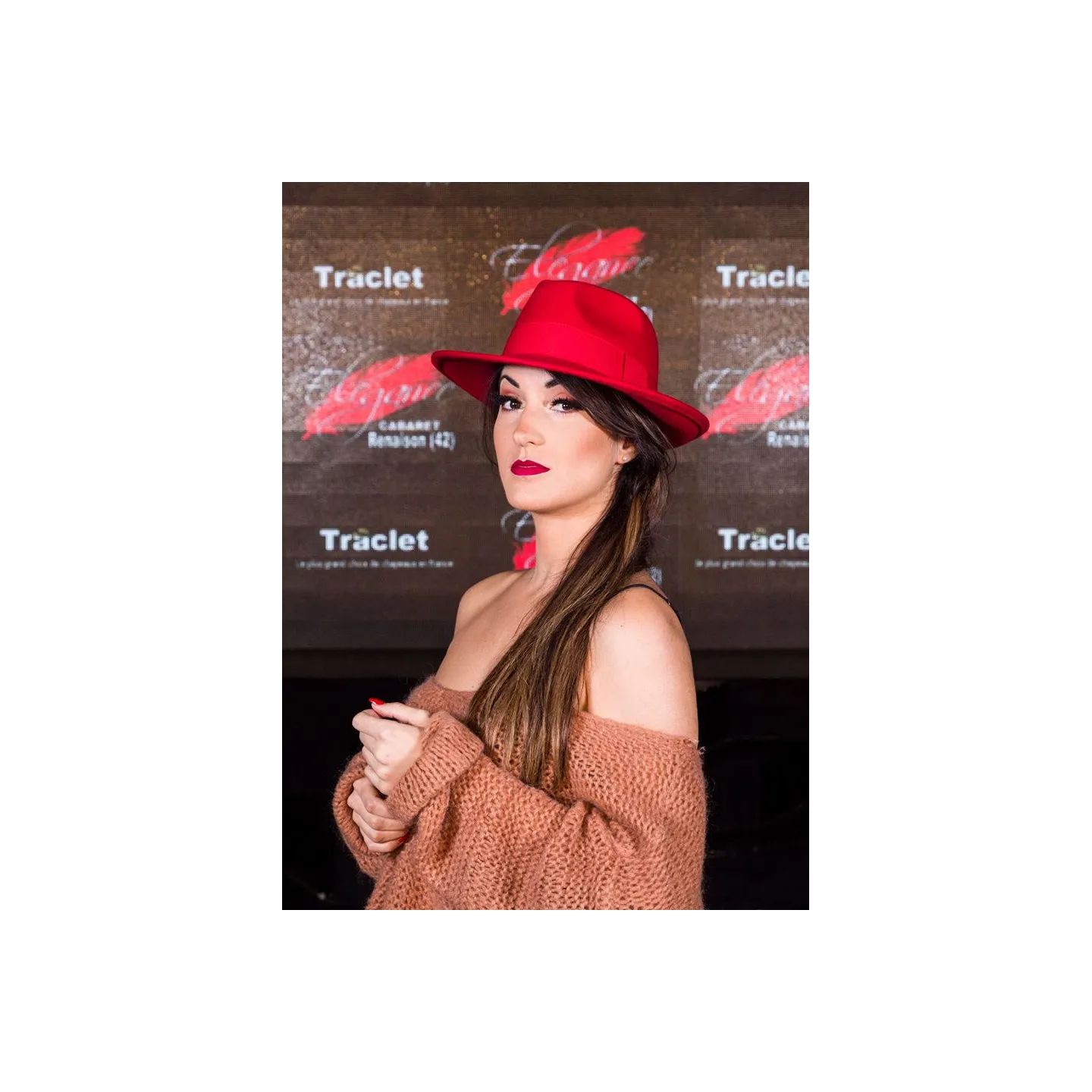 Chapeau Fédora Imperméable Feutre Laine Vanador Rouge - Traclet Reference : 890 | Chapellerie Traclet