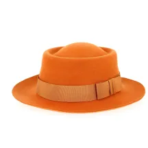 Alsatian Hat Gambler Shape Orange - Traclet Reference: 9870 | Traclet Hat Shop