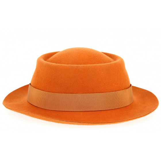 Chapeau Alsacien Forme Gambler Orange- Traclet Chapeau Alsacien Forme Gambler Orange- Traclet