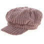 Casquette Gavroche Velours Rose Clair- Traclet