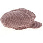 Casquette Gavroche Velours Rose Clair- Traclet